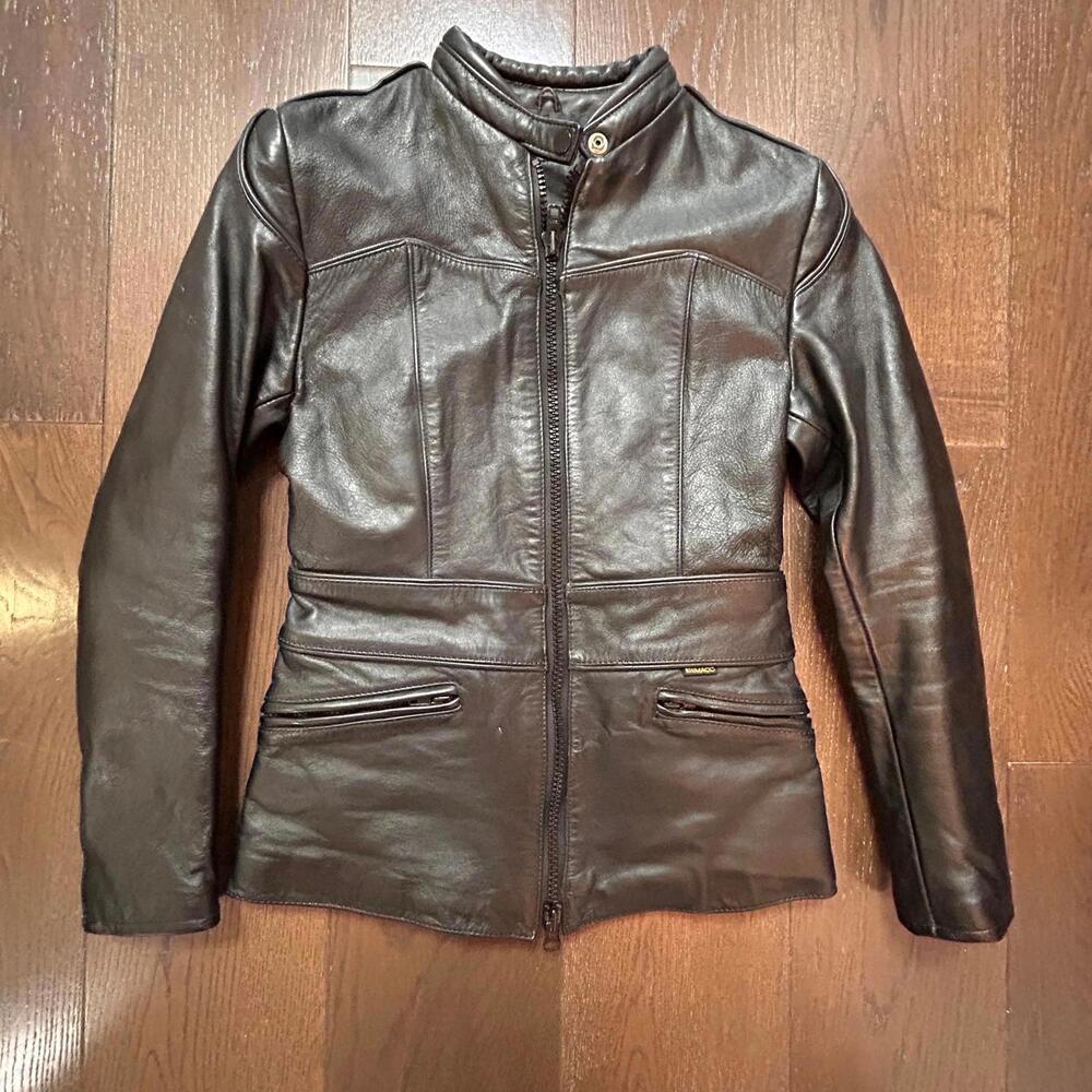 Brimaco Women's Motorcycle Jacket Leather Women's Size 8 Black